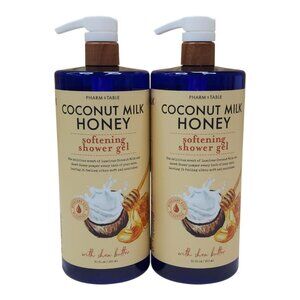 Pharm & Table Coconut Milk Honey Softening Shower Gel 32 Oz With Shea Butter